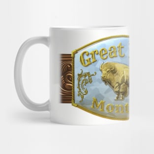 Great Falls, Montana Western/Cowboy Belt Buckle Mug